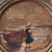 Vintage Coastal Framed Oil Painting